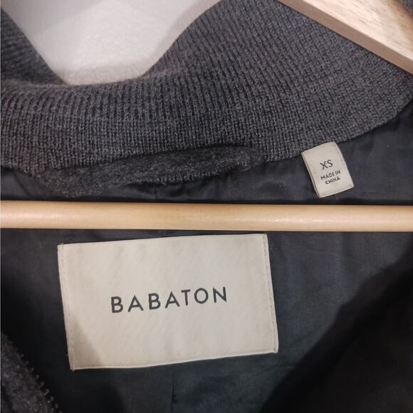 Aritzia Babaton Wool Cashmere Blend Faux Fur Hood Gray Winter Coat Size XS - Picture 5 of 7